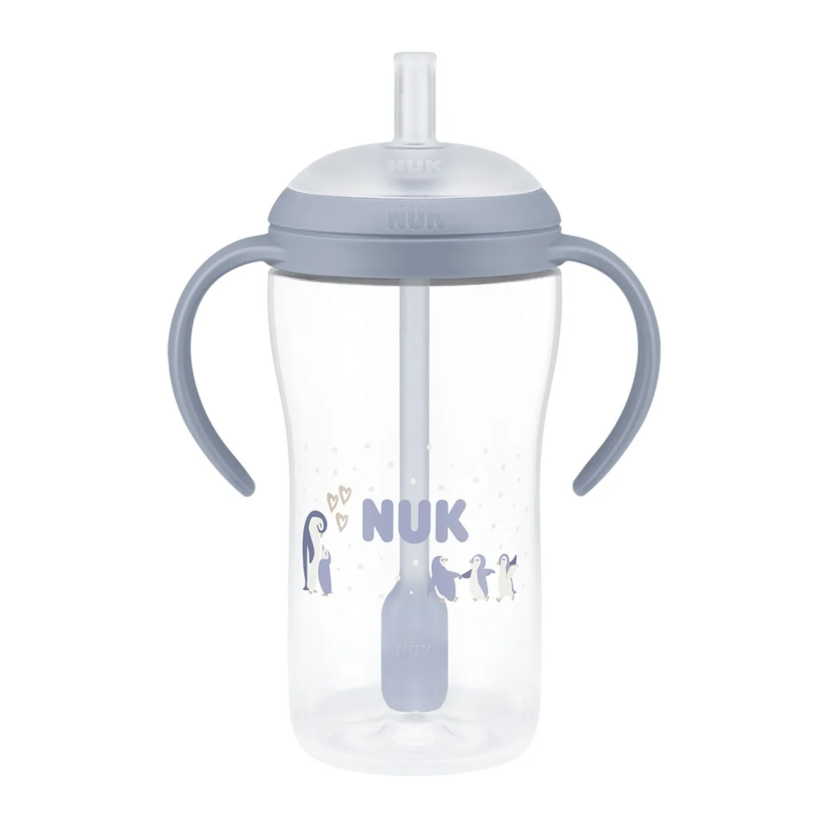NUK Perfect Match Láhev na učení s brčkem 8m+ 260 ml 1 ks pengu