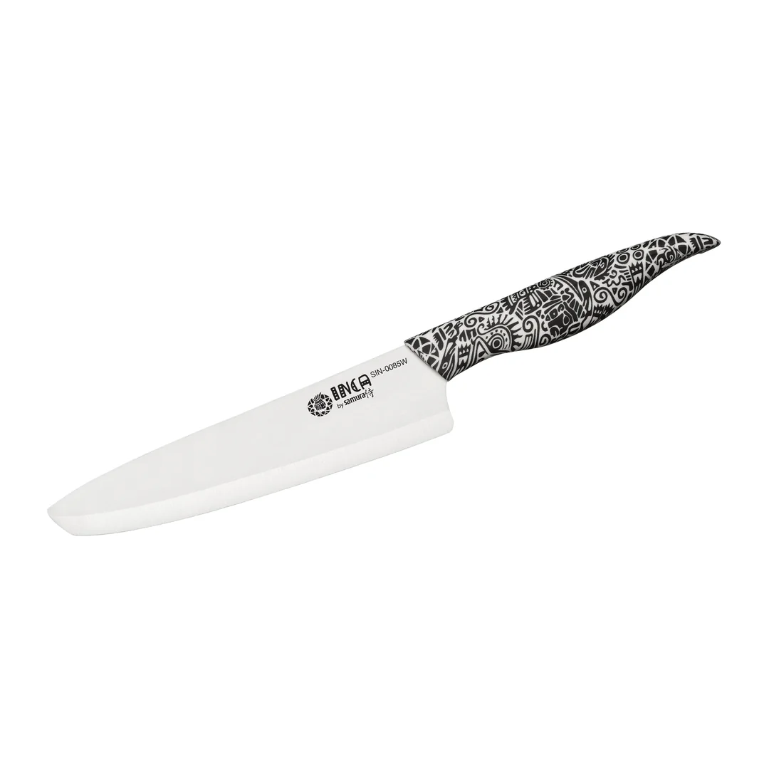 Samura INCA Šéfkuchařský keramický nůž 18,7 cm s čepelí z bílé zirkonie (SIN-0085W)