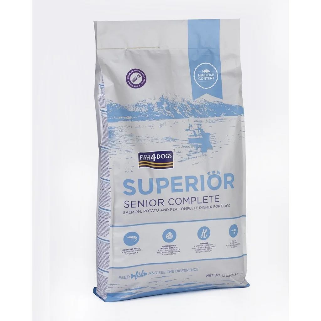 Fish4Dogs Granule velké pro starší psy Superior losos s bramborami 12 kg