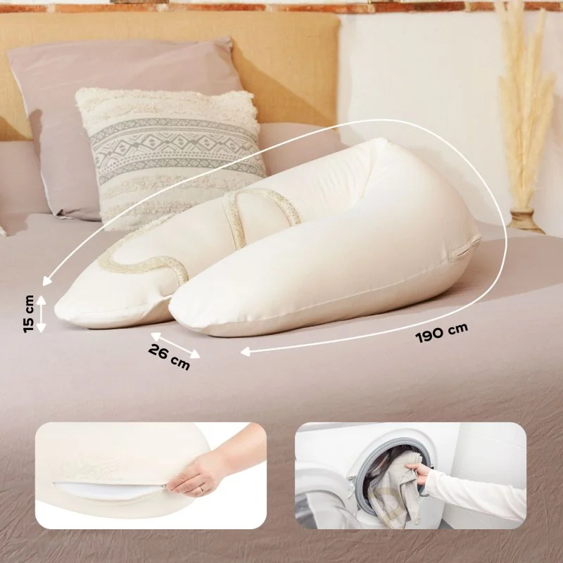 Babymoov multifunkční polštář B.LOVE BUNDLE Earth Off White + náhradní potah Terracotta