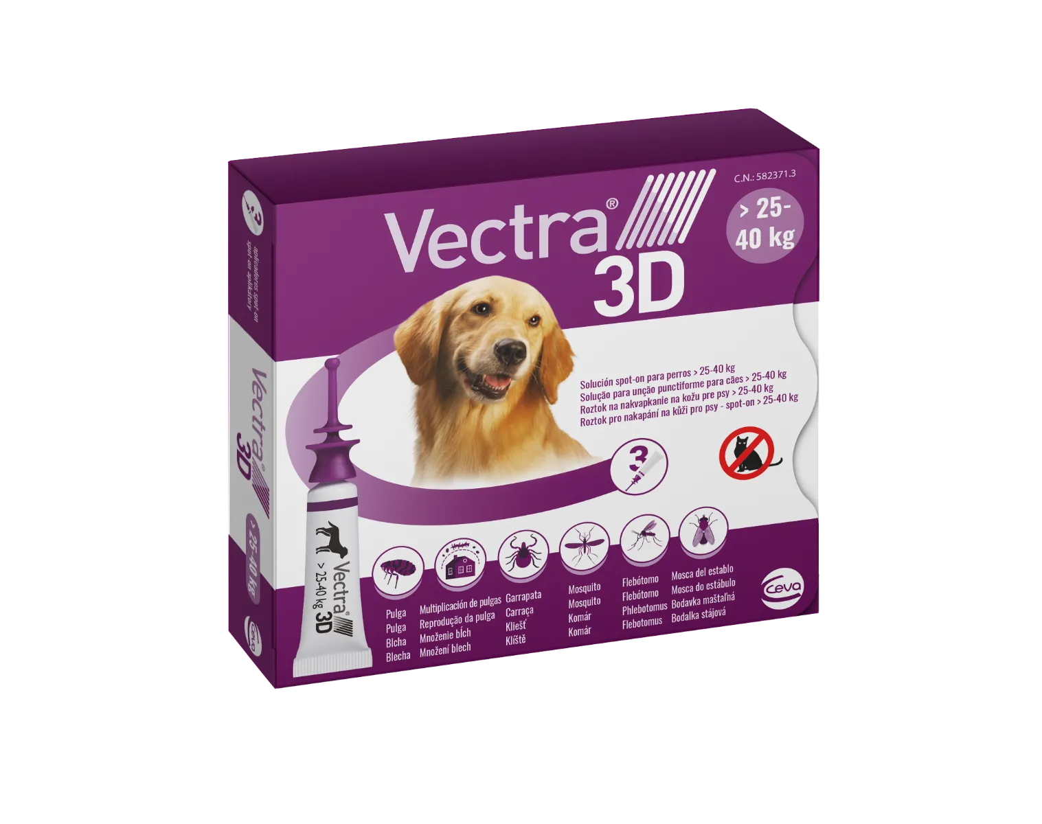 Vectra 3D spot-on pro psy L (25–40 kg) 3 pipety