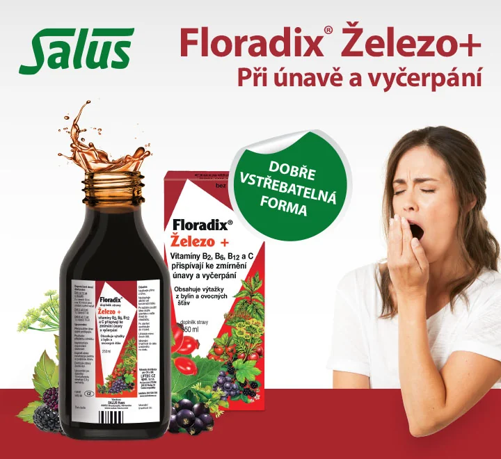 Floradix Železo+. Při únavě a vyčerpání.