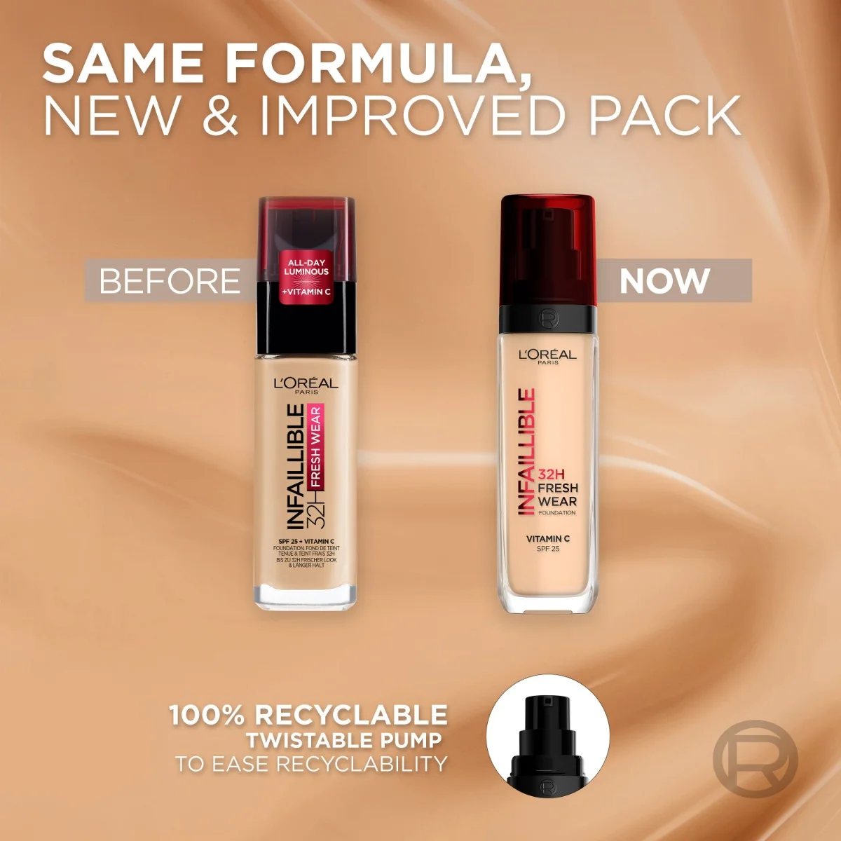 Loréal Paris Infaillible 32H Fresh Wear odstín 120 Warm Doré tekutý make-up 30 ml