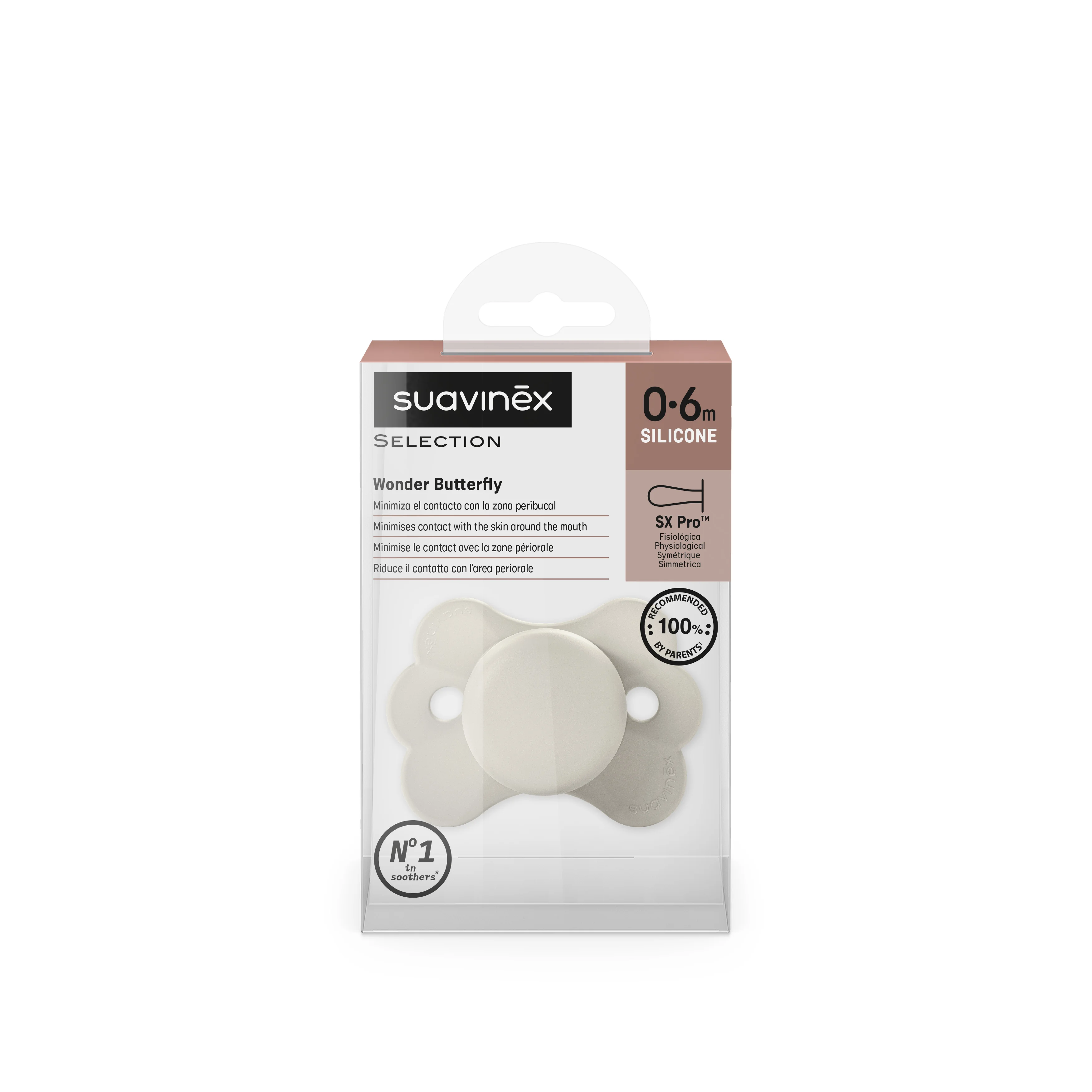 Suavinex Wonderland SX PRO Fyziologický dudlík 0-6m 1 ks krémový