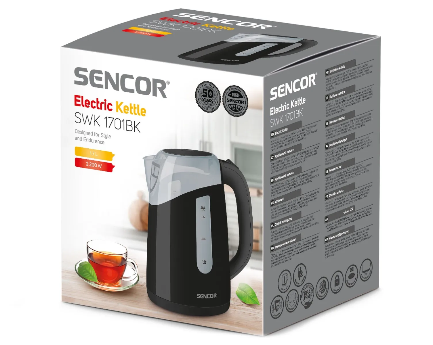 SENCOR SWK 1701BK rychlovarná konvice