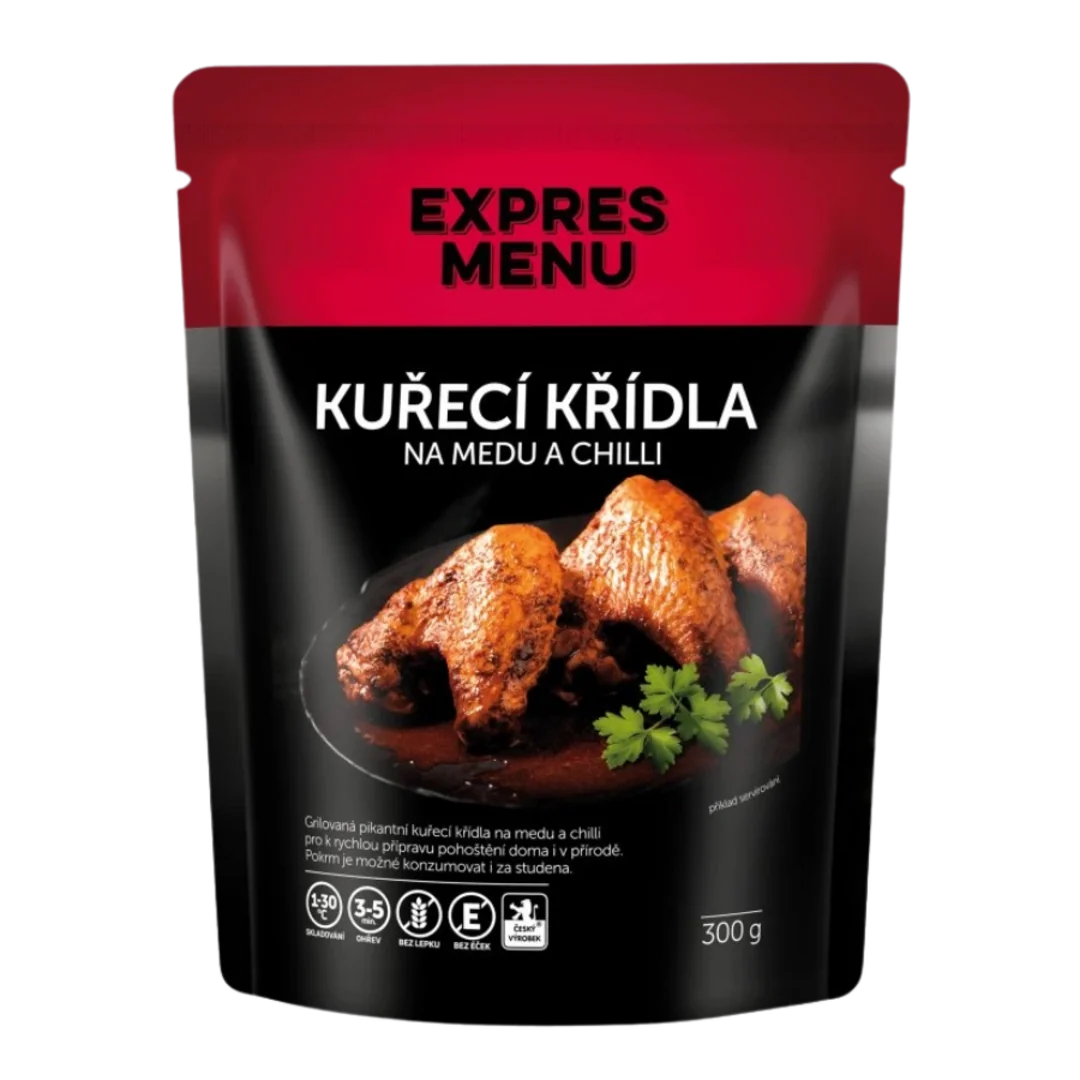 EXPRES MENU Kuřecí křídla na medu a chilli 300 g (3 porce)