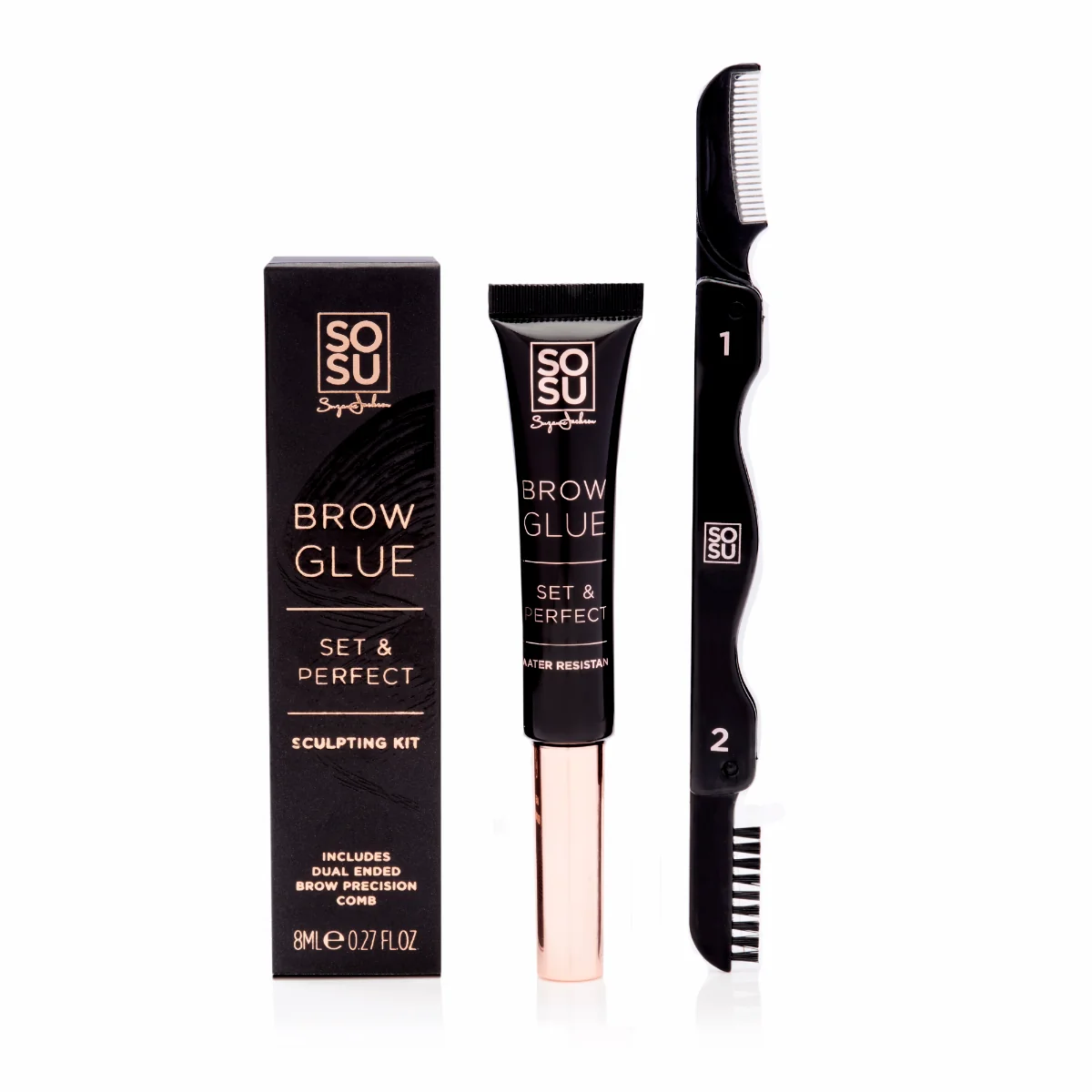 SOSU Cosmetics Brow Glue Set & Perfect Sada na obočí 1 sada