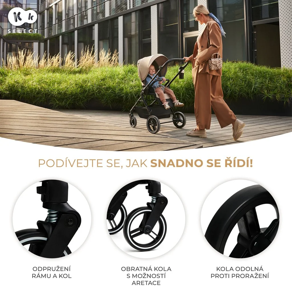 Kinderkraft select Kočárek sportovní Yoxi Moonlight Grey