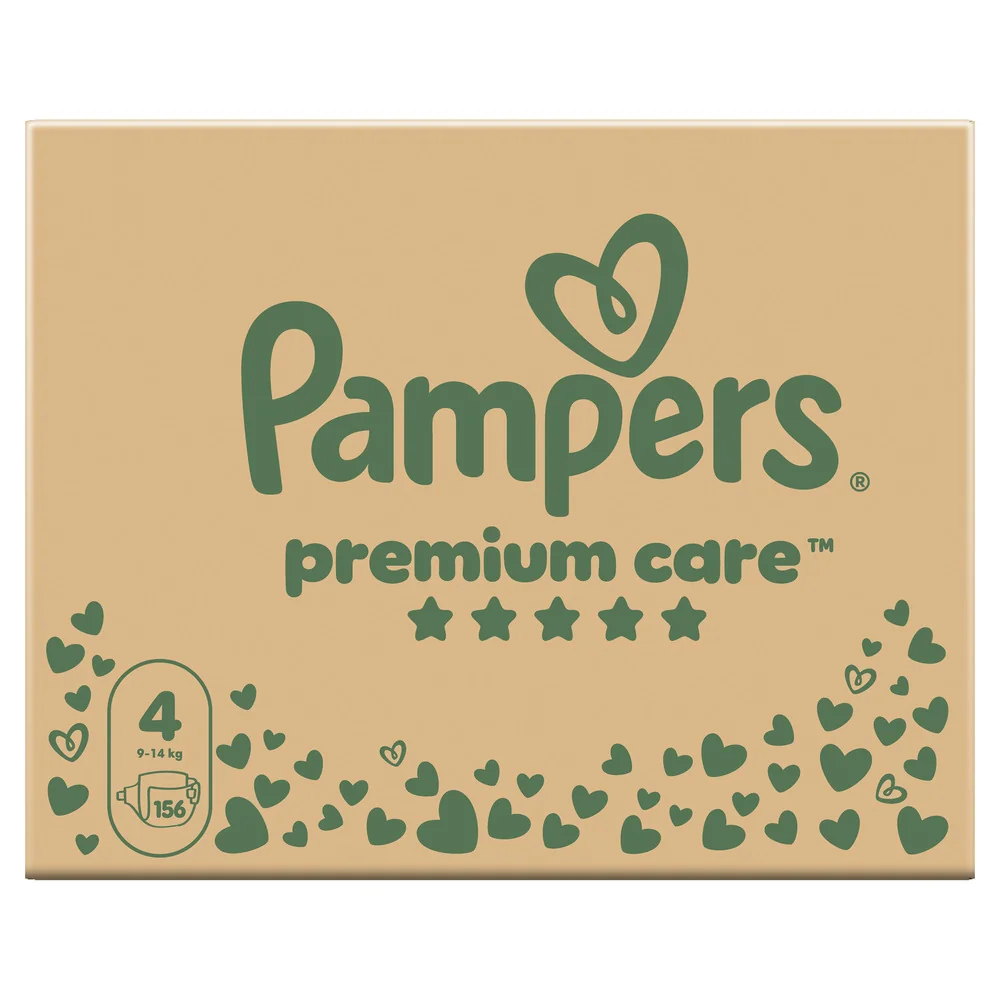 Pampers Premium Care vel. 4 9-14 kg dětské pleny 156 ks