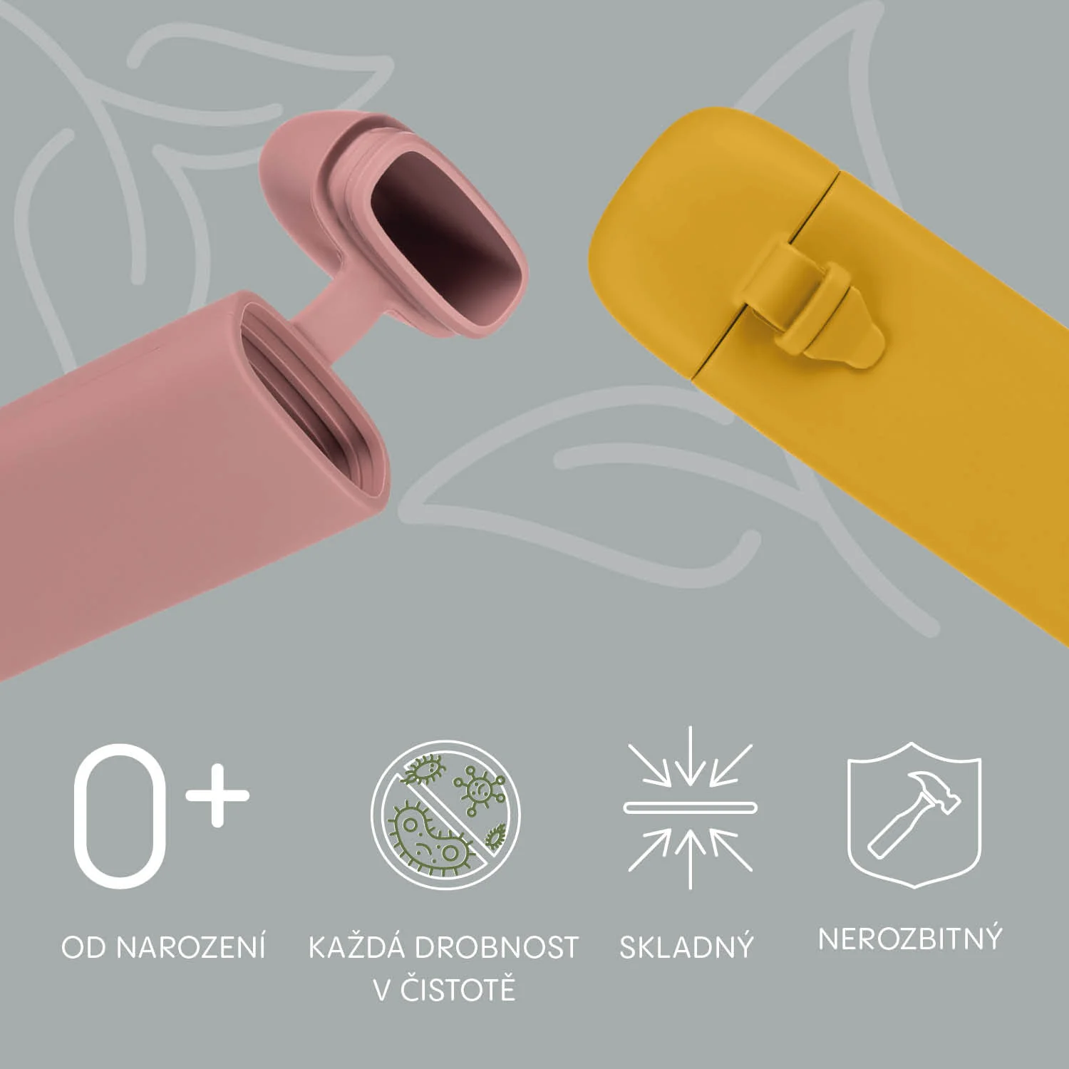 Zopa Silikonové pouzdro na příbor, Mustard Yellow 4