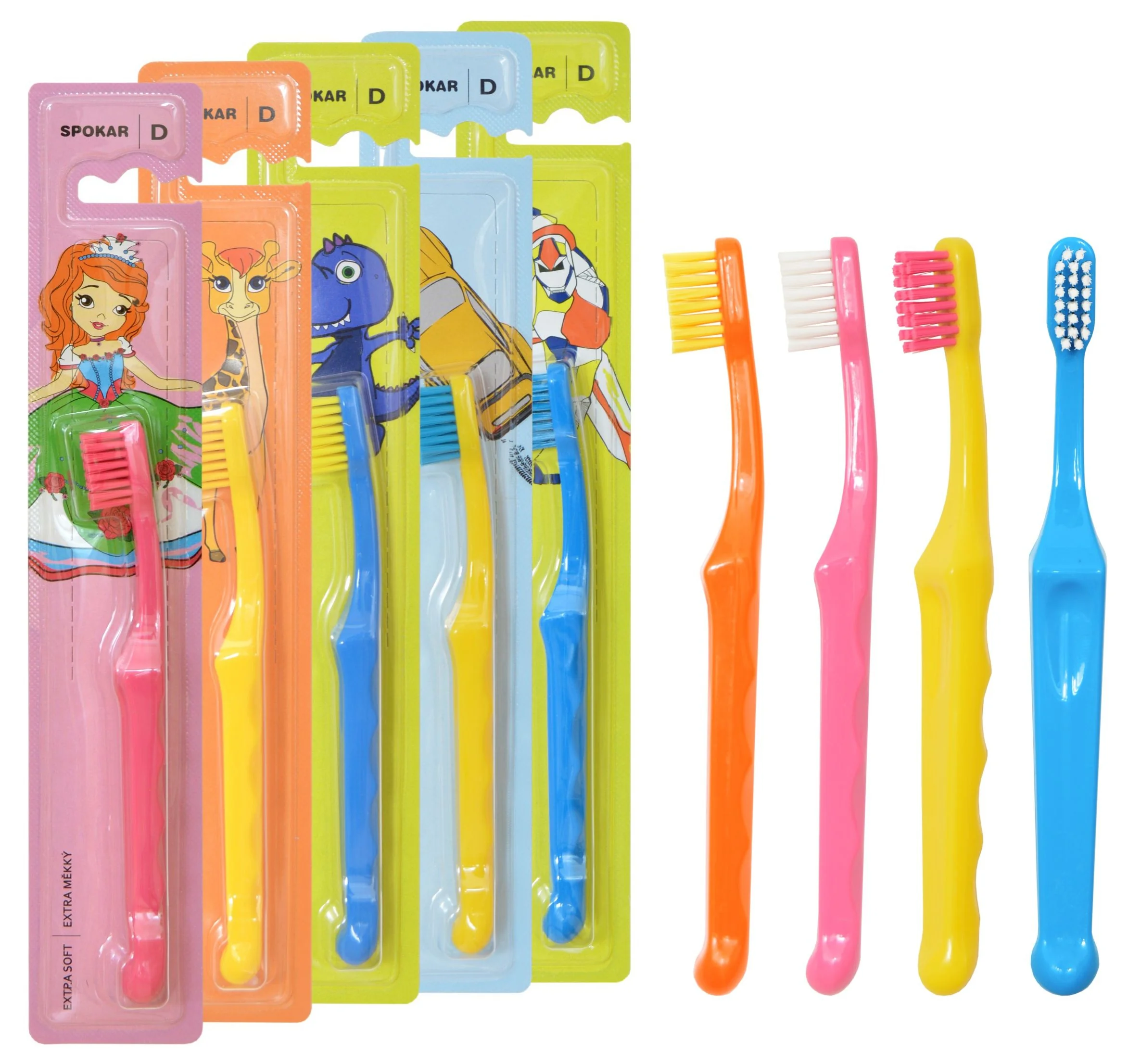 Spokar 3432 D Extra soft dětský zubní kartáček 1 ks