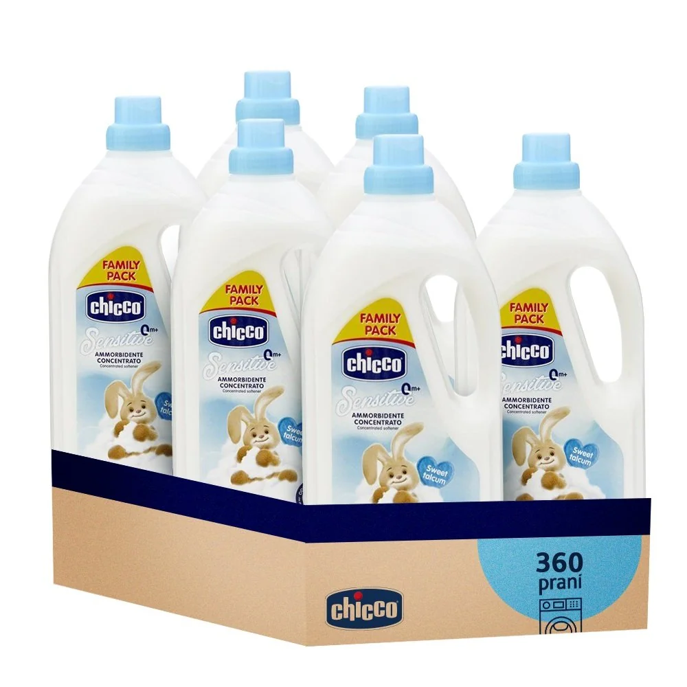 Chicco 6x Aviváž koncentrovaná Sladký Pudr 1,5 l (60 praní)