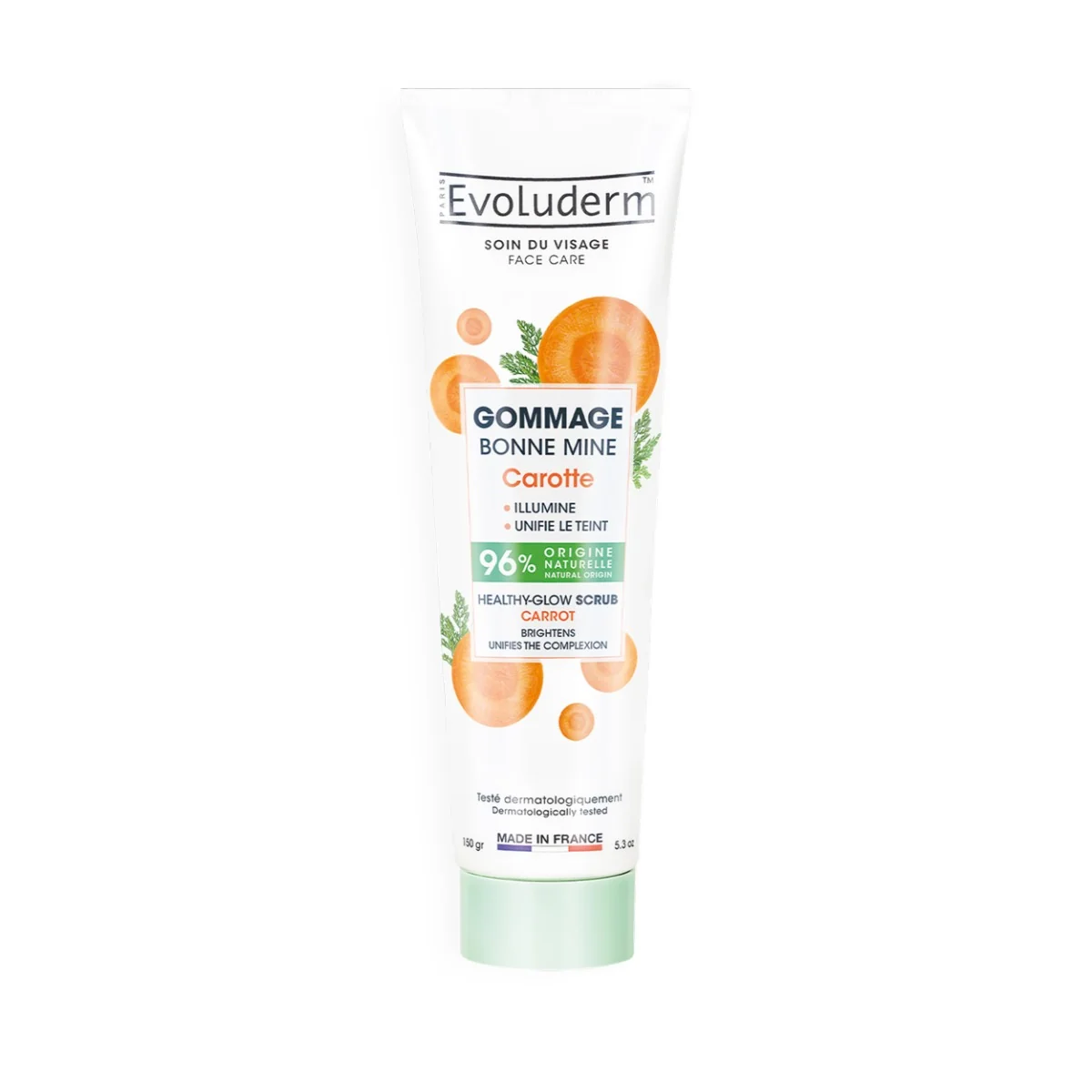 Evoluderm Rozjasňující pleťový peeling s mrkvovým olejem 150 g