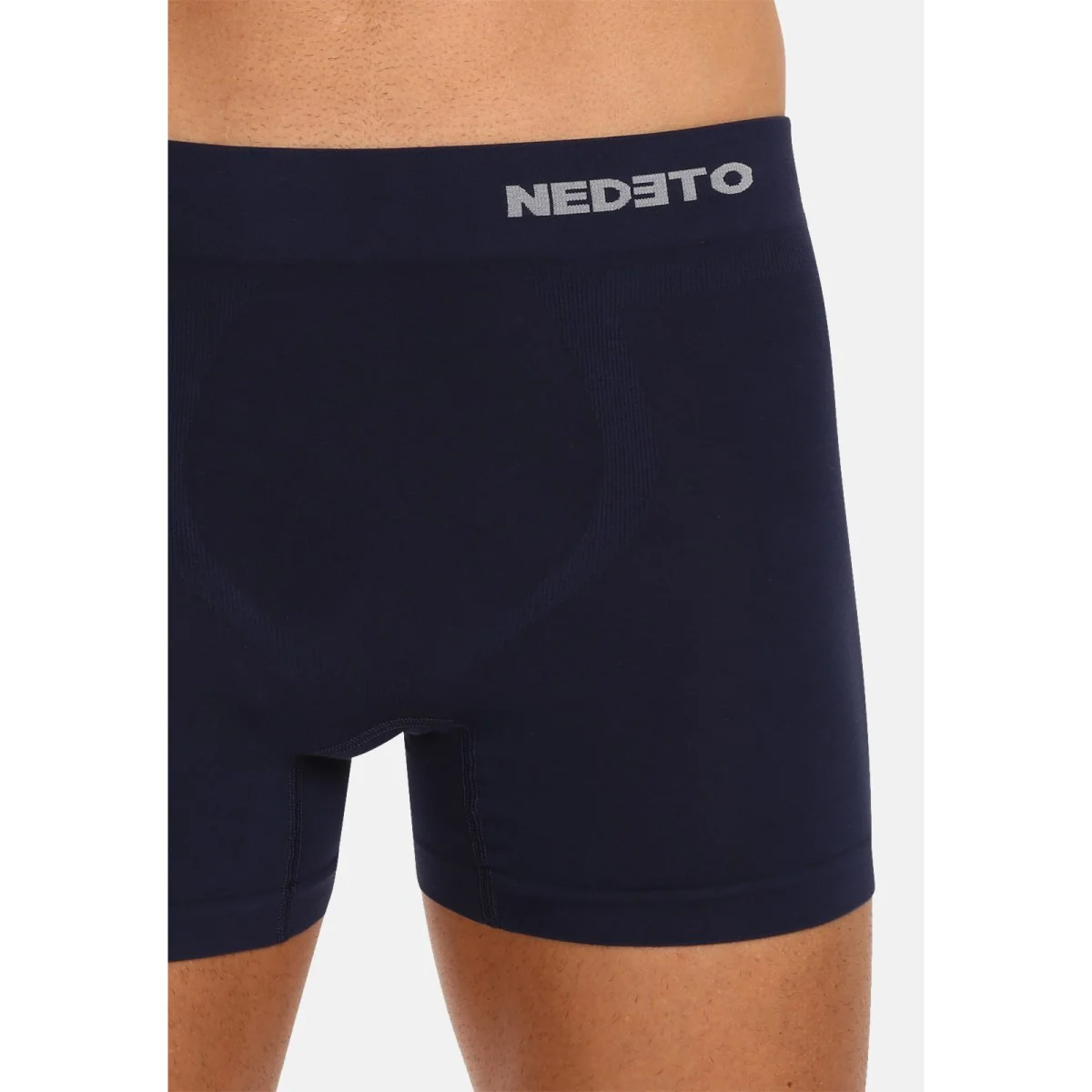 Nedeto 5PACK pánské boxerky bezešvé bambusové modré (5NDTB002S) XXL