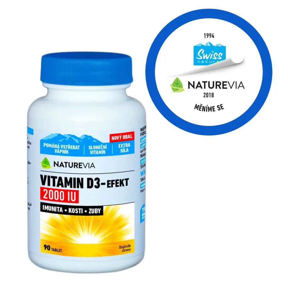 NatureVia Vitamin D3-Efekt 2000 IU 90 tablet