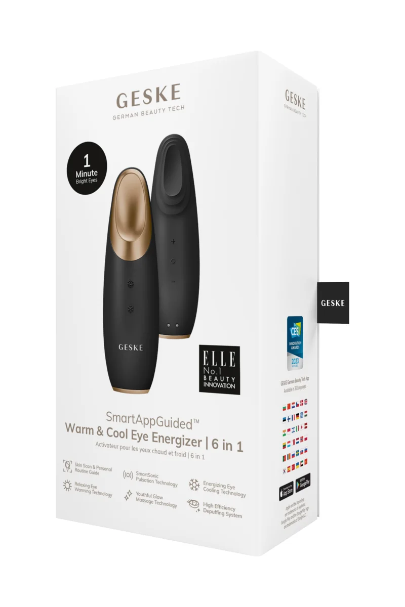GESKE Warm&Cool Eye Energizer 6in1 sonický masážní přístroj na oční okolí gray