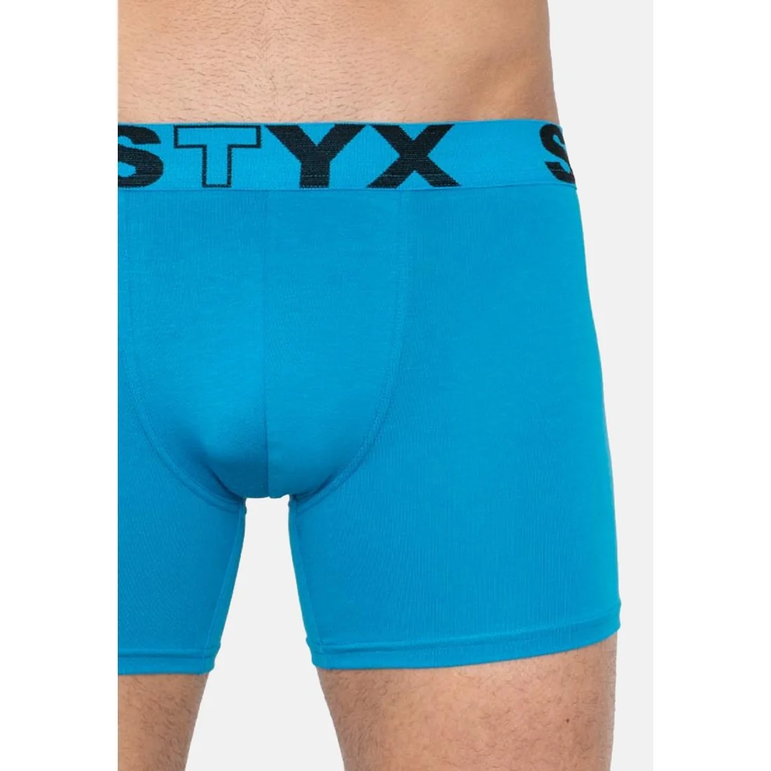 Styx Pánské boxerky long sportovní guma světle modré (U969) S