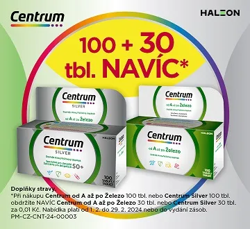 Centrum AZ, Centrum Silver 100 tbl. + NAVÍC 30 tbl. (únor 2024)