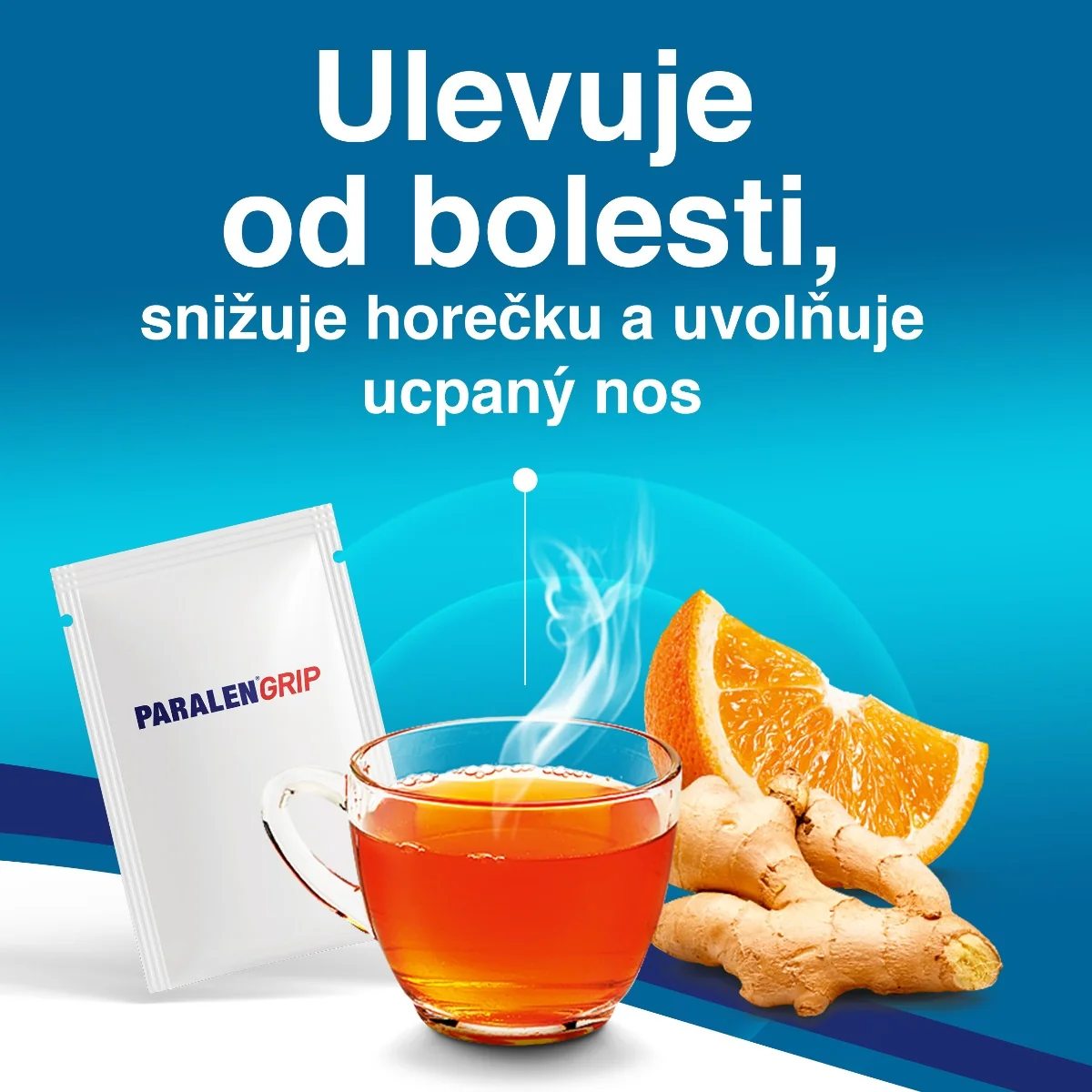 Paralen Grip Horký nápoj pomeranč a zázvor 12 sáčků