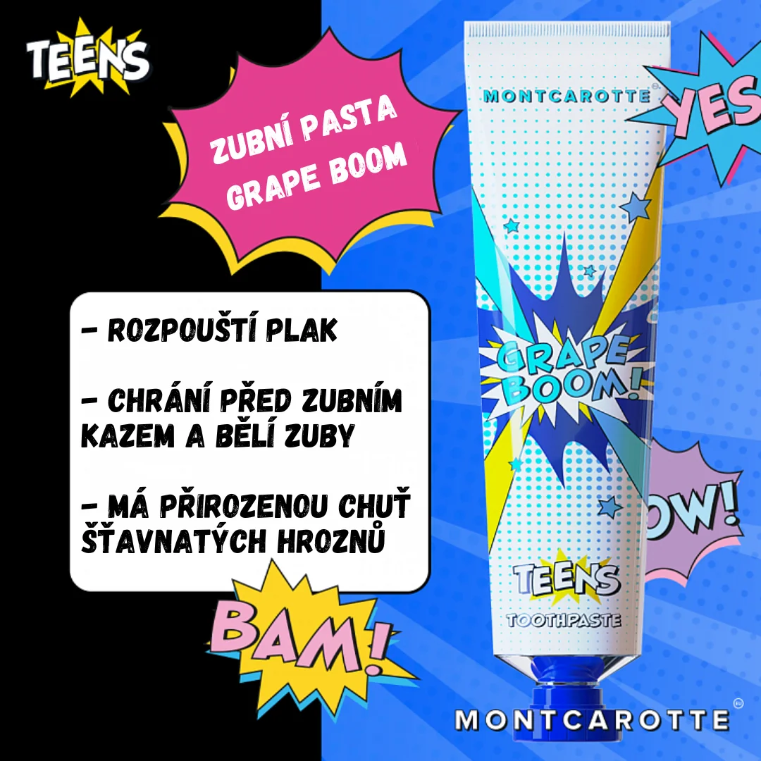 Montcarotte Teens Grape Boom zubní pasta 50 ml