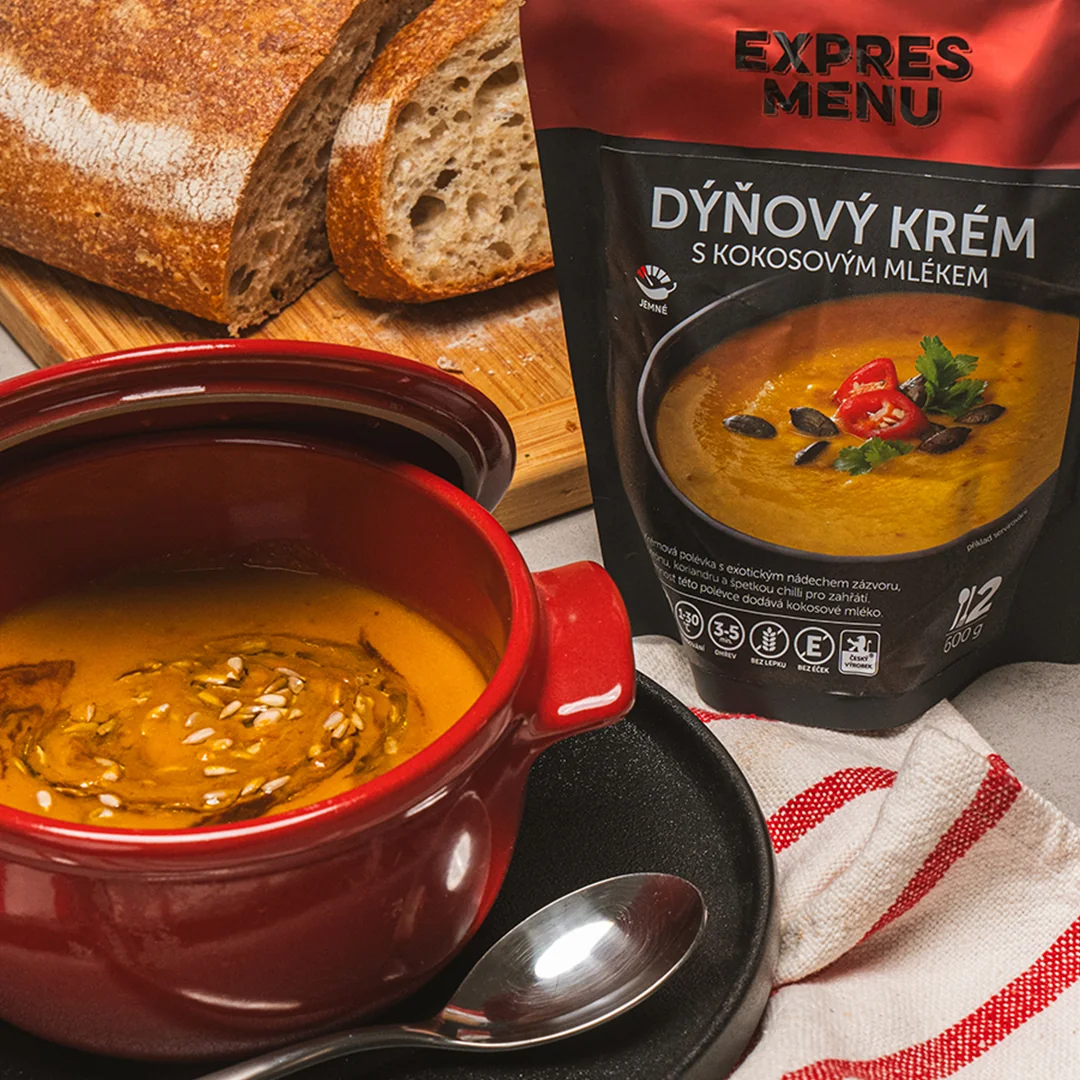 EXPRES MENU Dýňový krém s kokosovým mlékem 600 g (2 porce)