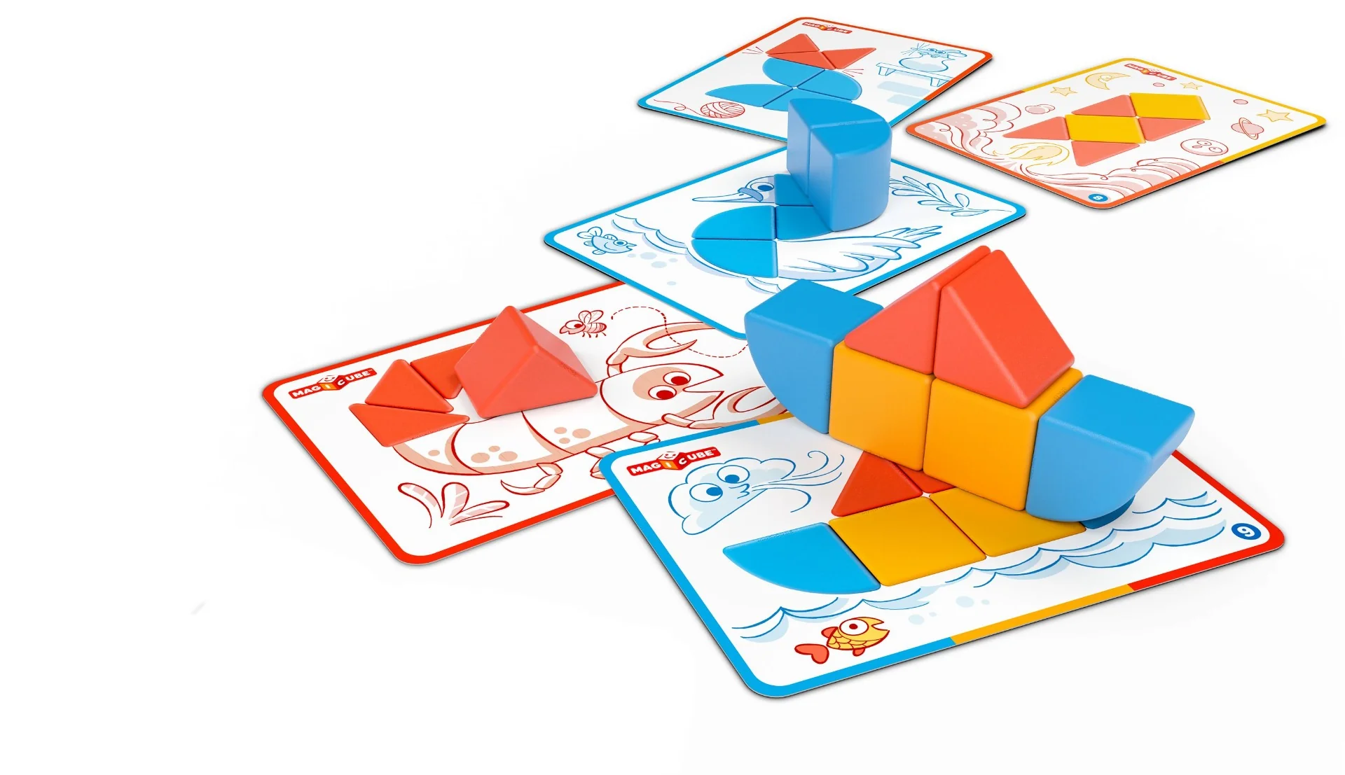 Geomag Magicube Blocks&Cards magnetická stavebnice 16 dílků