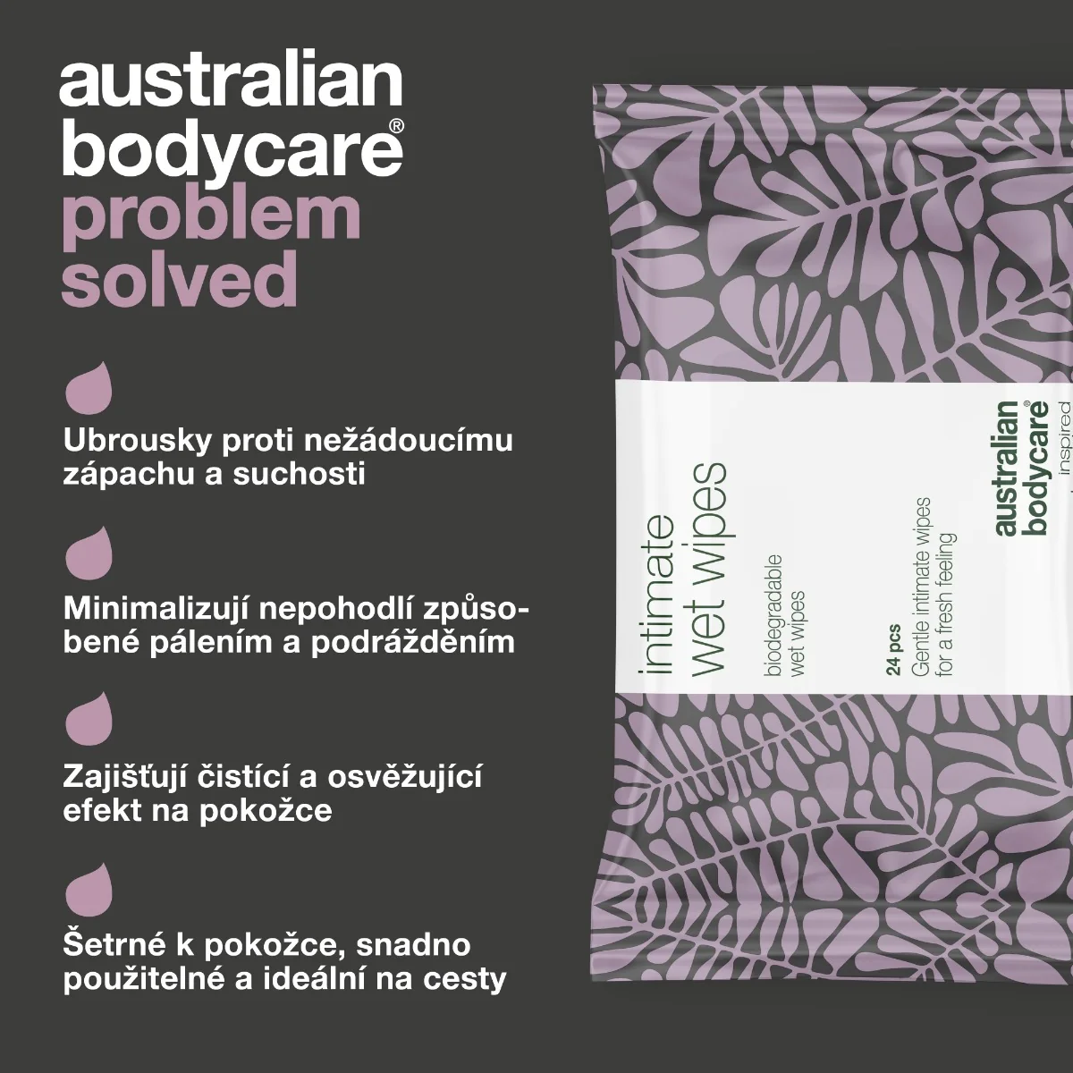 Australian Bodycare Intimate Wet Wipes 24 ks