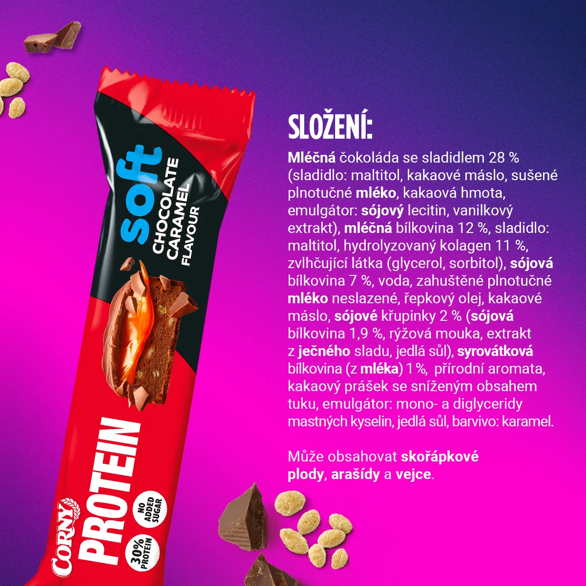 Corny Protein SOFT čokoláda-karamel 45 g