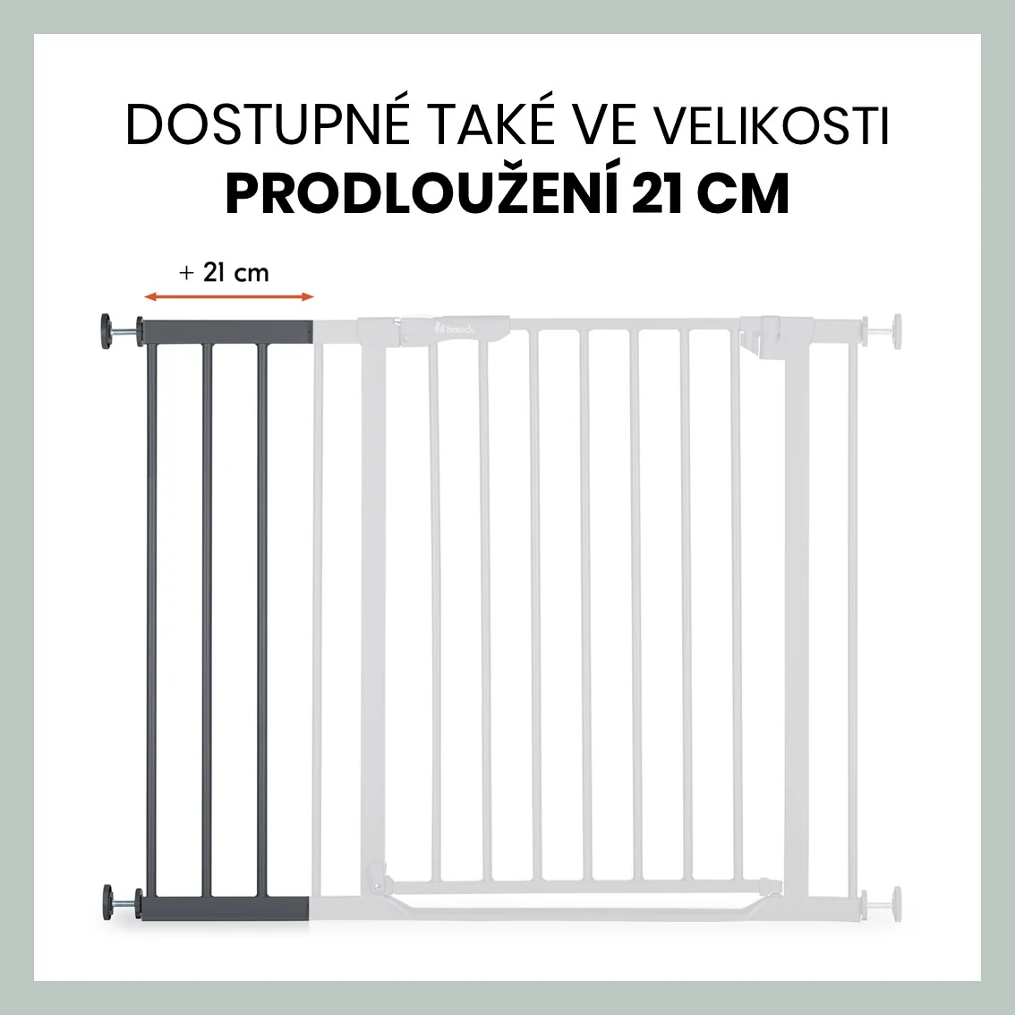 Hauck Zábrana Open N Stop 2 rozšíření o 9 cm Dark Grey