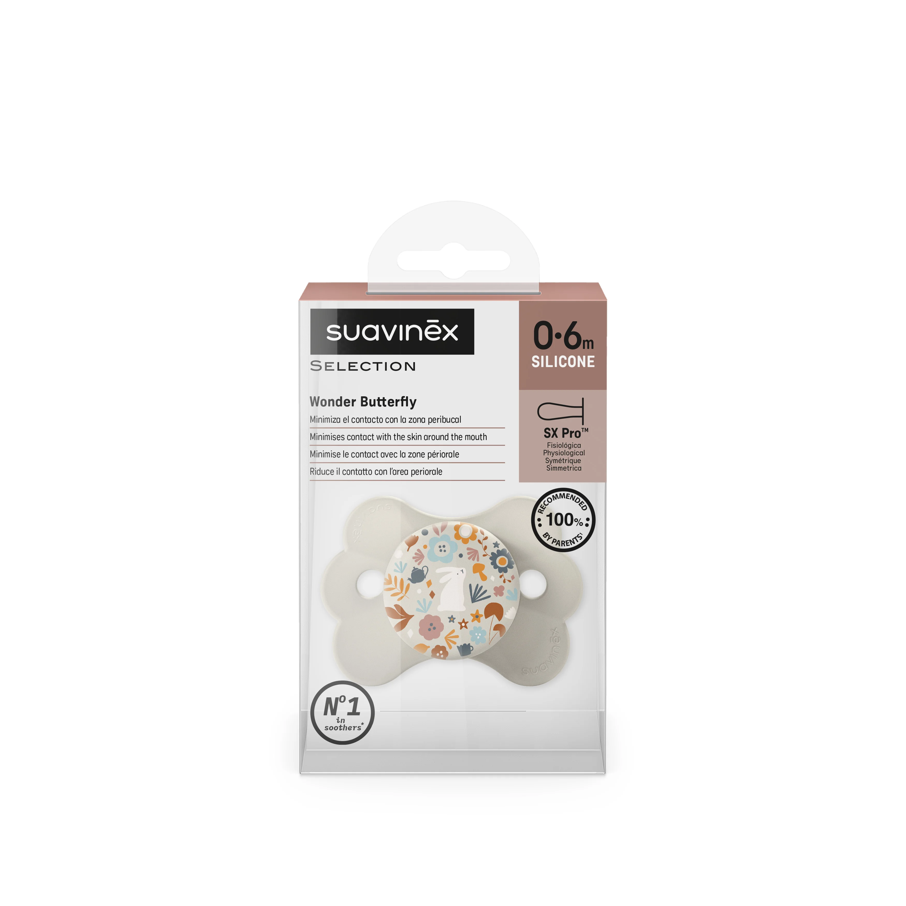 Suavinex Wonderland SX PRO Fyziologický dudlík 0-6m 1 ks liberty krémová