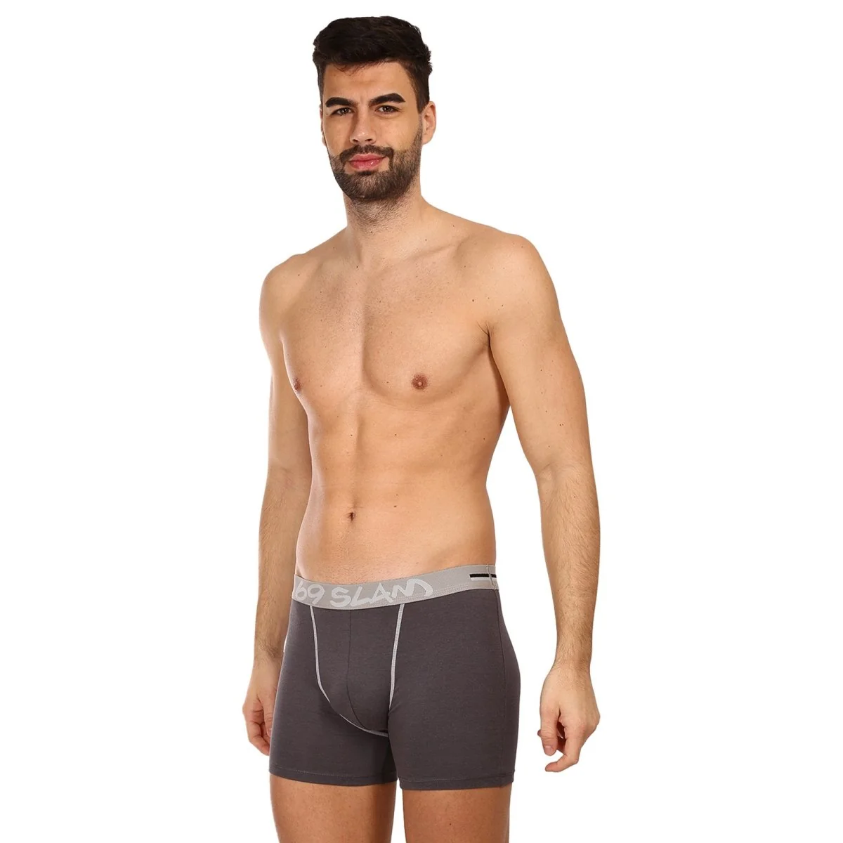 69SLAM Pánské boxerky fit bamboo plain (MBVPLN-DG) M