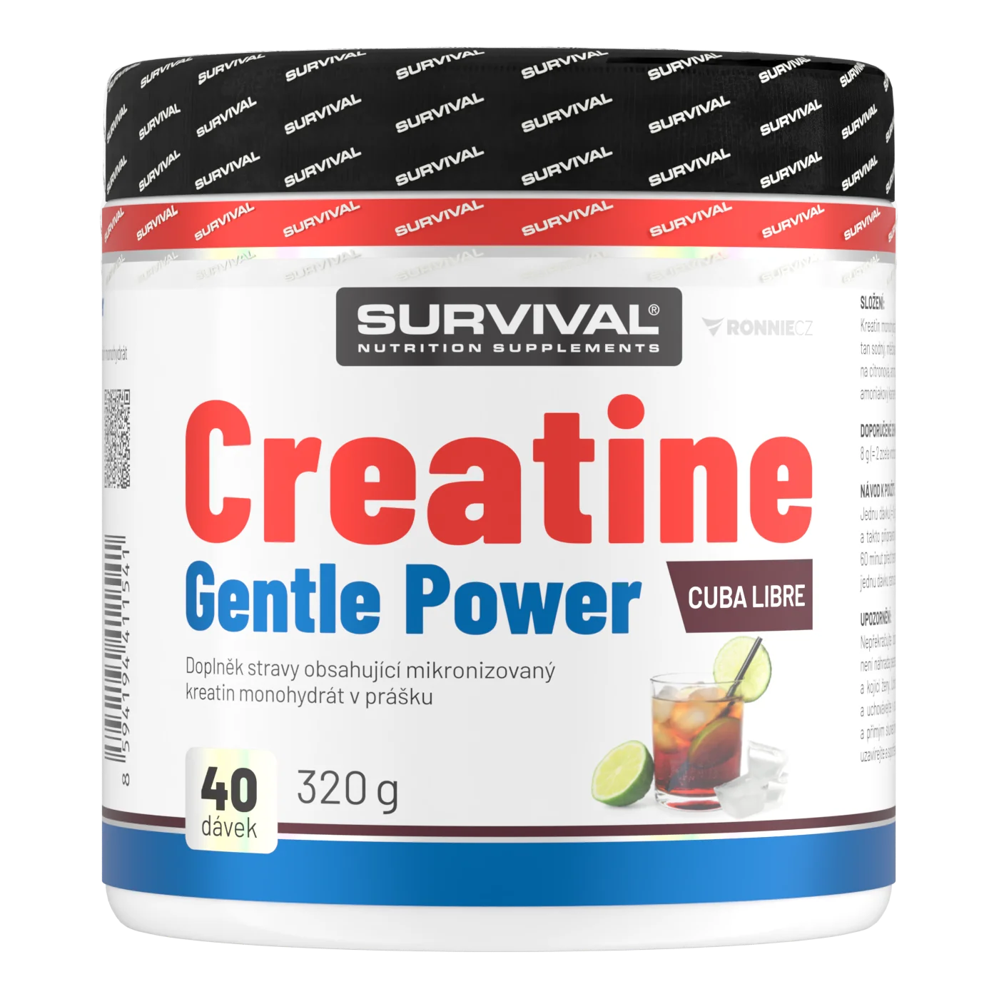Survival Creatine Monohydrate Gentle Power 320 g cuba libre