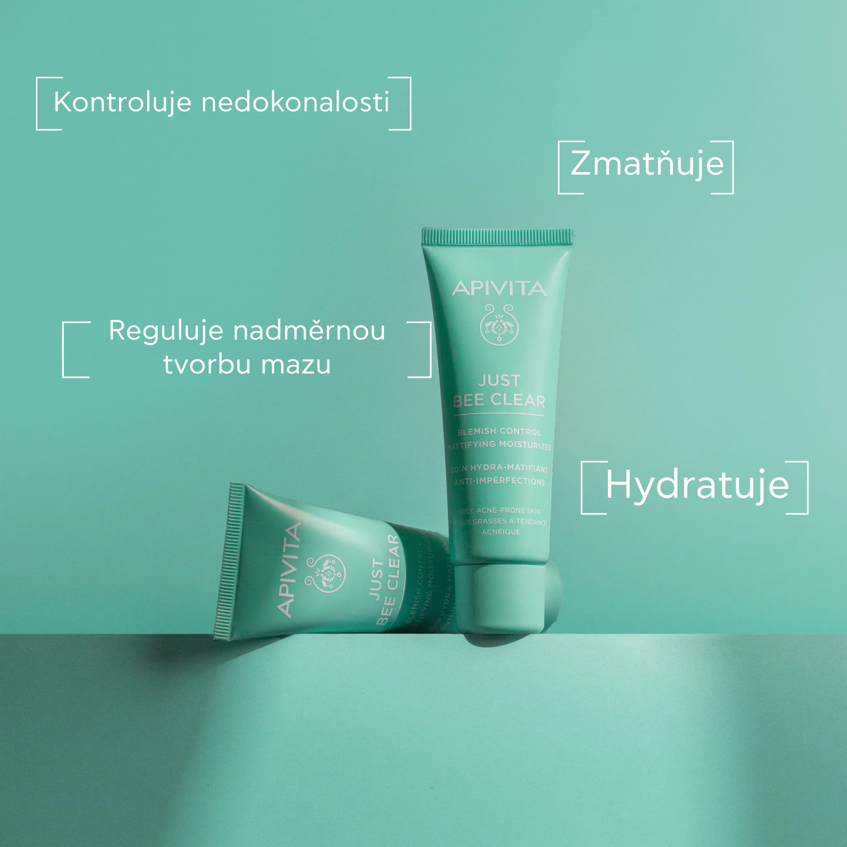 APIVITA Just Bee Clear hydratační krém na pleť se sklonem k akné 40 ml