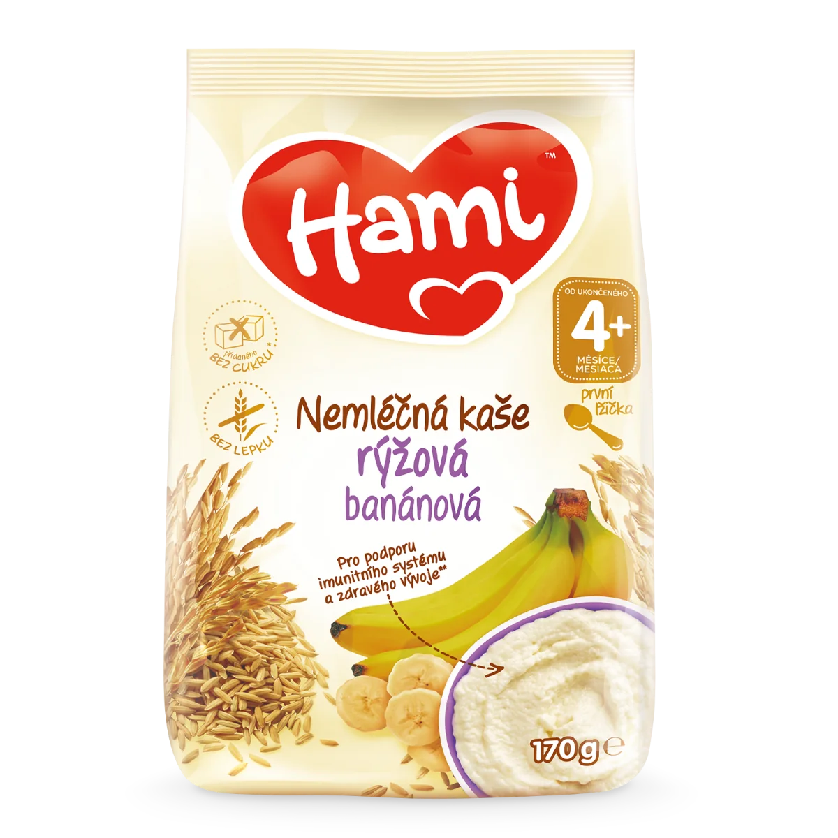 Hami Nemléčná kaše rýžová banánová 170 g