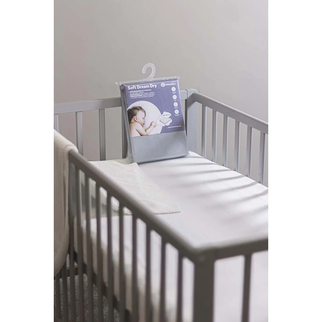 Petite&Mars Napínací prostěradlo nepromokavé Soft Dream Dry 120 x 60 White