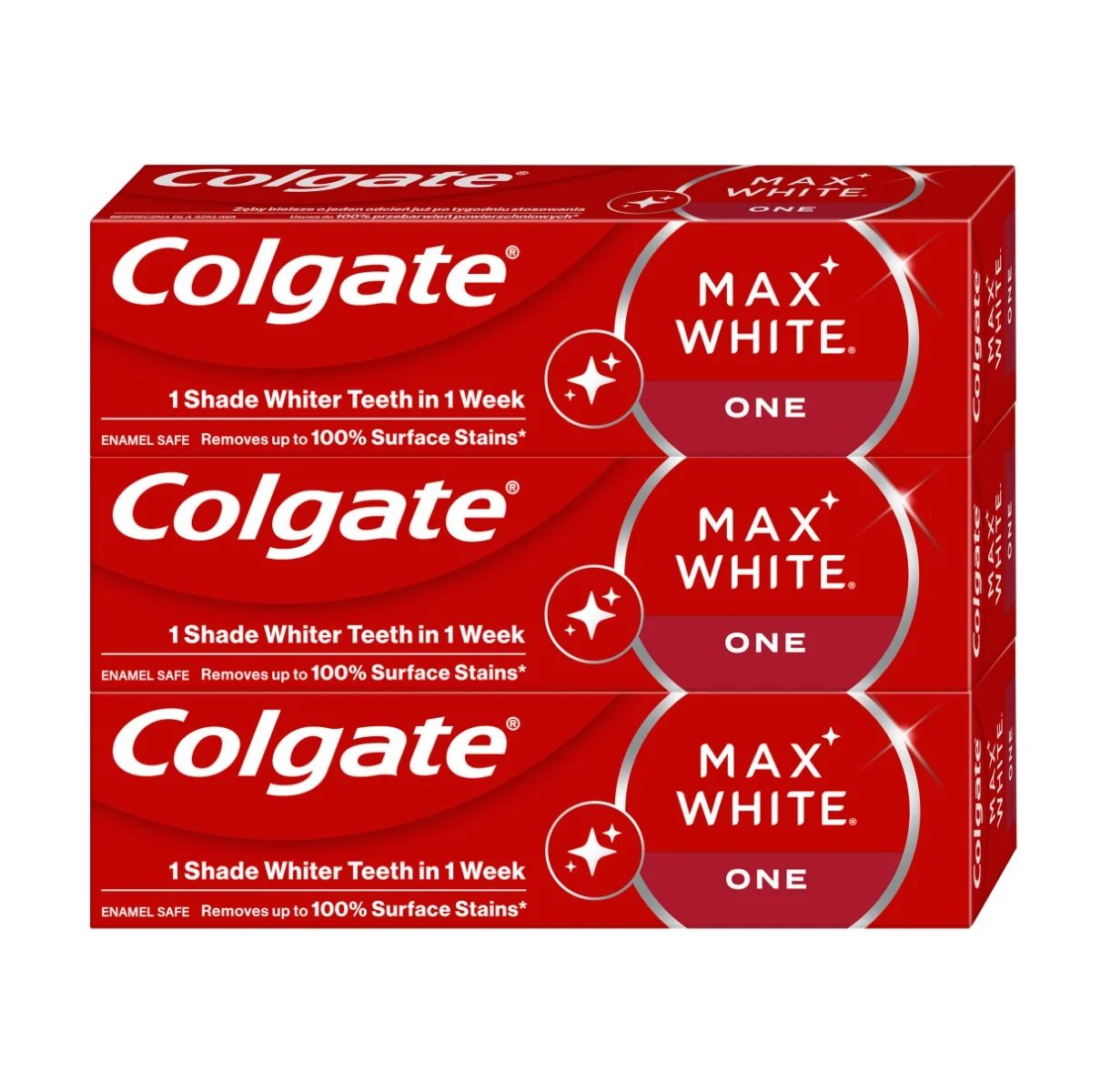 Colgate Max White One bělicí zubní pasta 3x75 ml