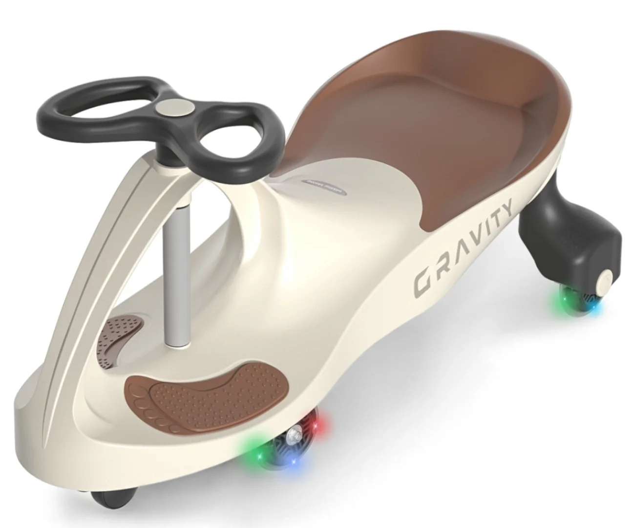 Milly Mally Gravitační vozítko GRAVITY se svítícími LED koly – cream, hnědá
