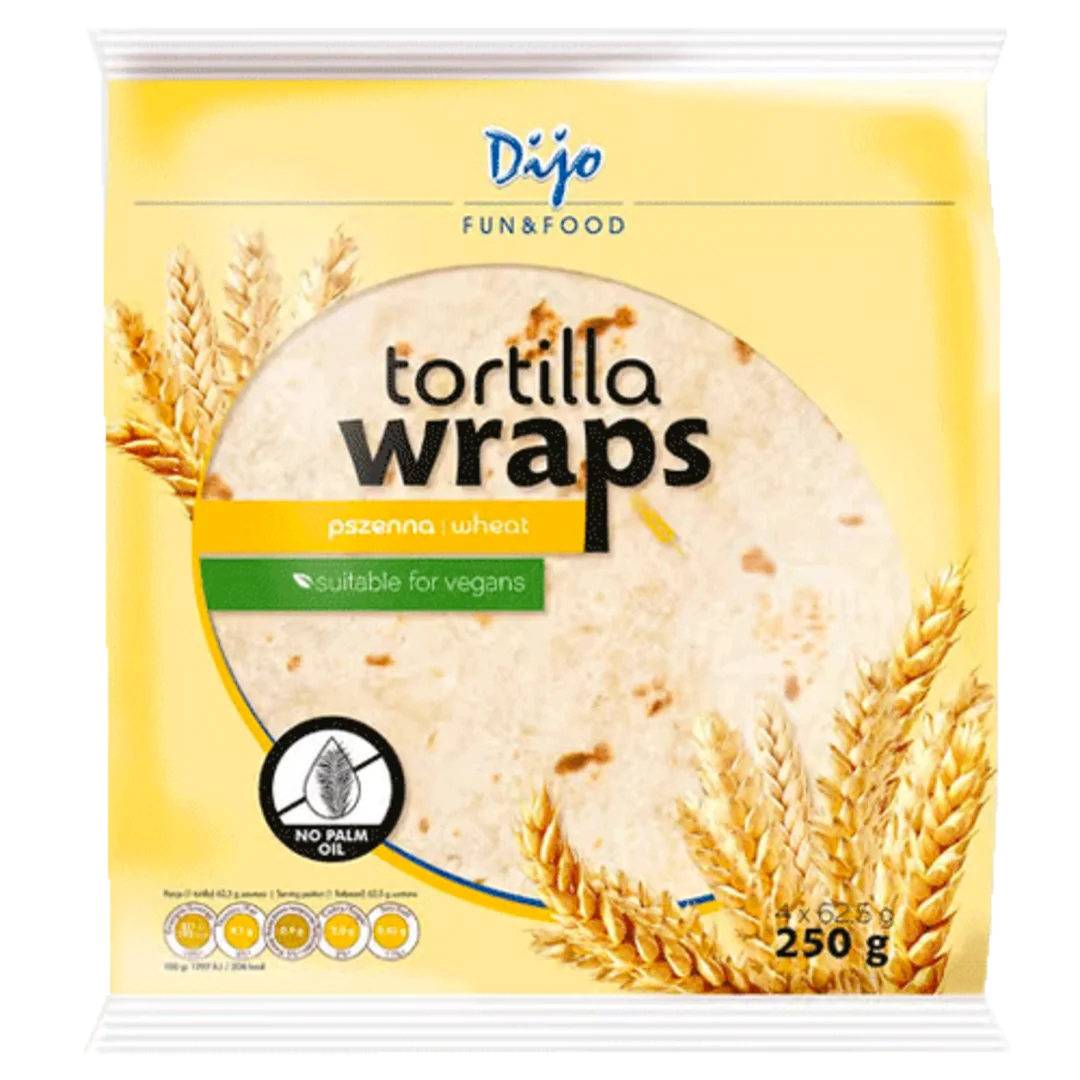Dijo Tortilla Wraps celozrnná - 250g (4x62,5g)