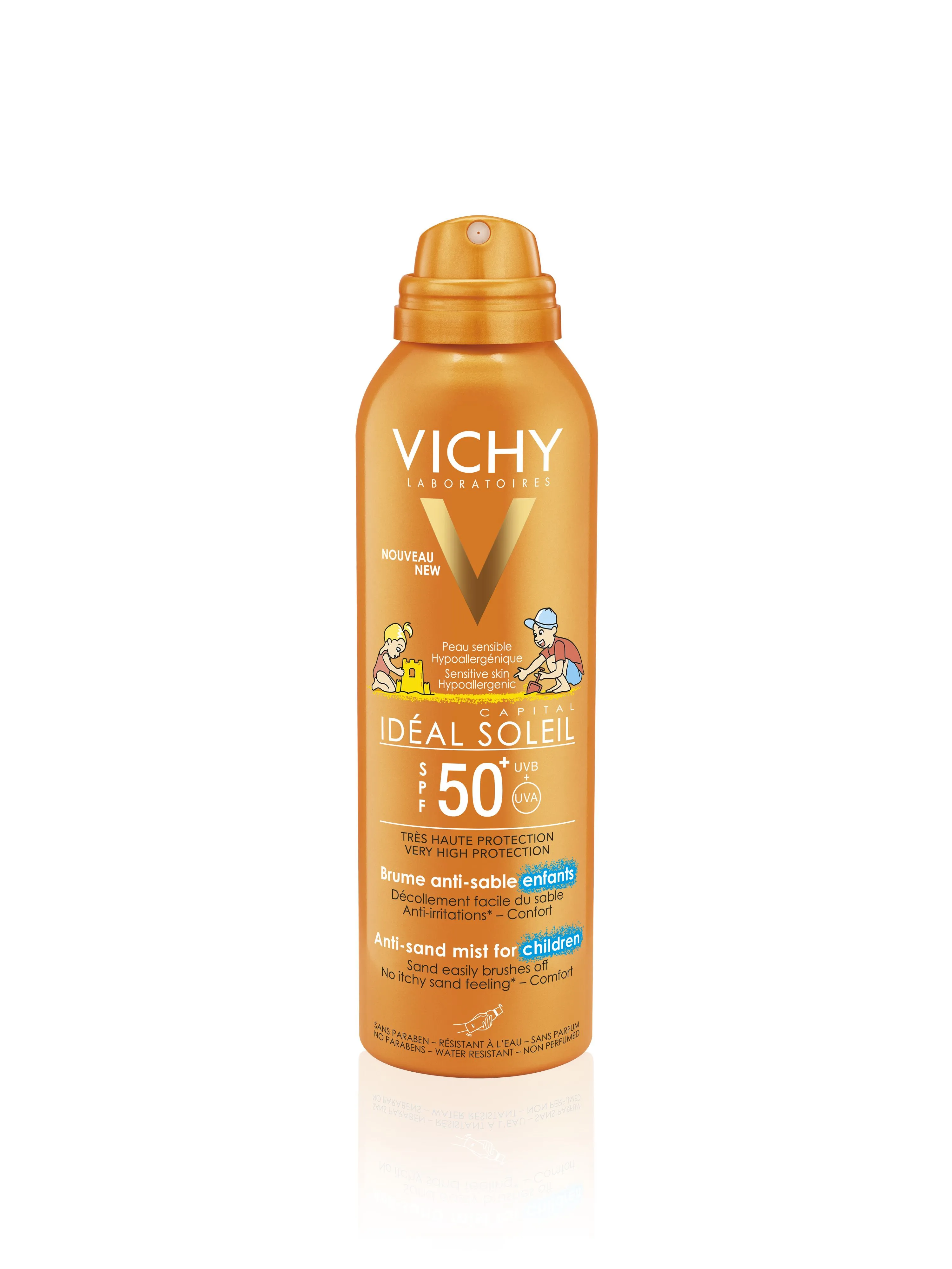 Vichy Capital Soleil SPF50+ jemný sprej pro děti odpuzující písek 200 ml