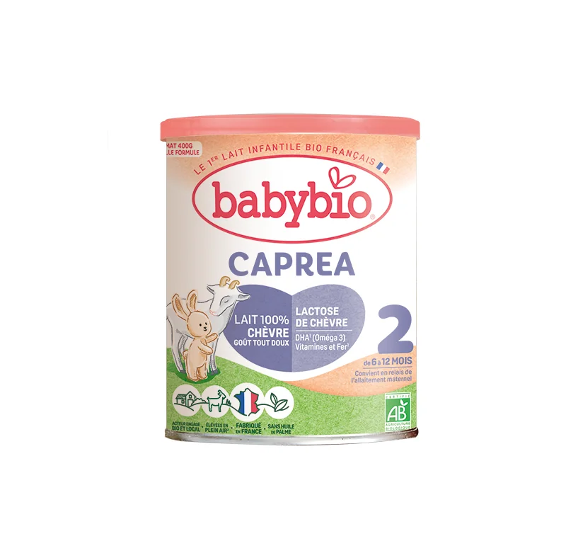 Babybio Caprea 2 Pokračovací kozí kojenecké bio mléko 400 g