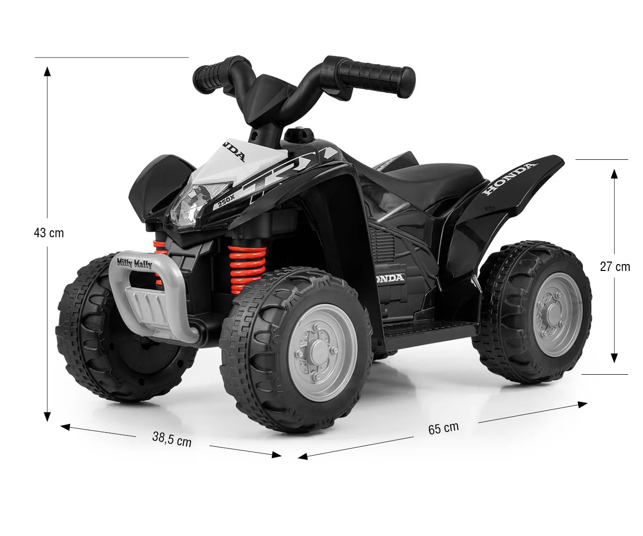 Milly Mally Honda TRX 250X – dětská elektrická čtyřkolka 6V s akumulátorem - černá