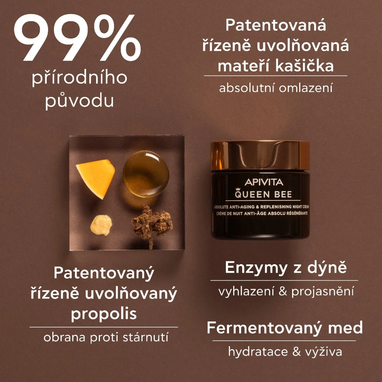 APIVITA Queen Bee Anti-Aging Night Cream zpevňující noční krém 50 ml