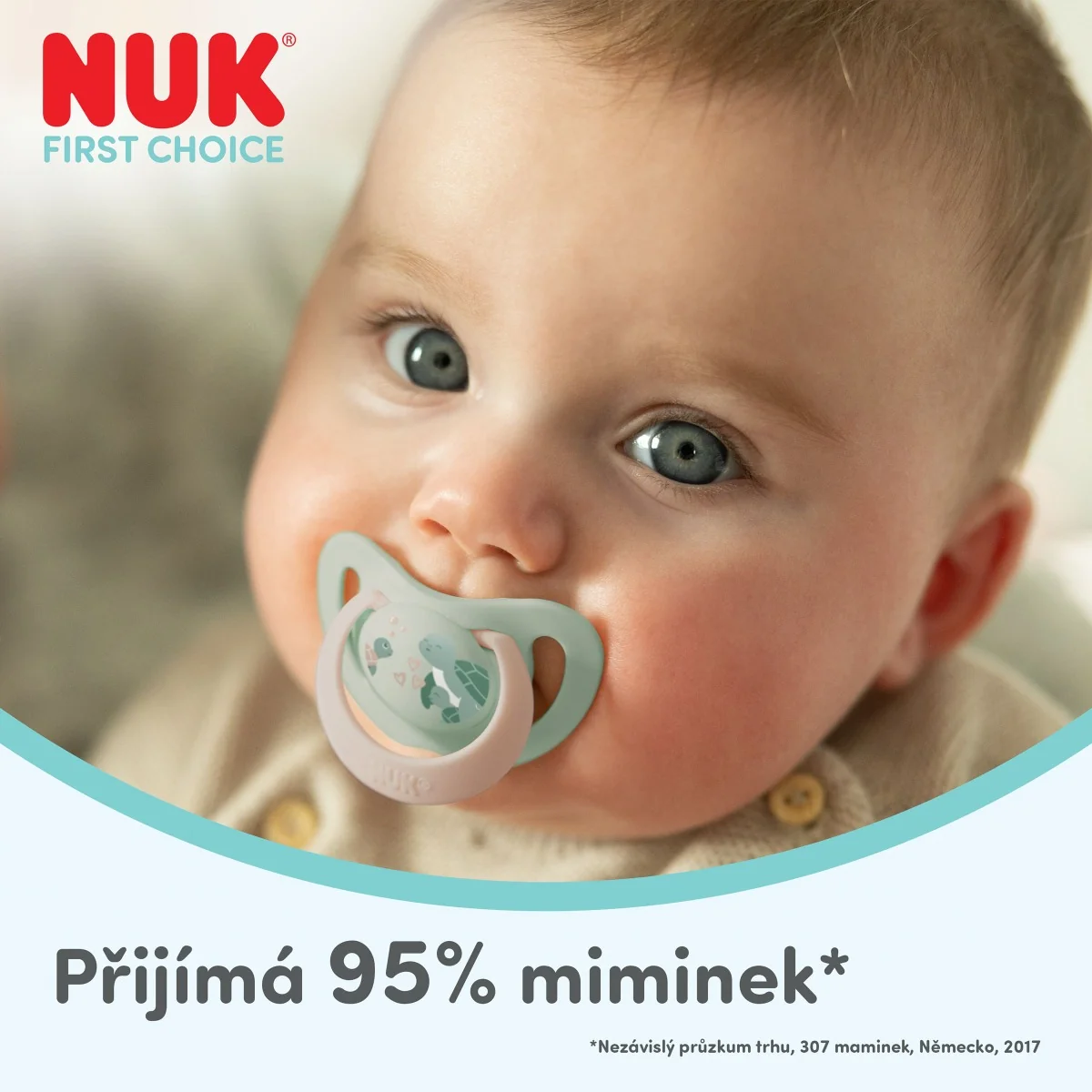 NUK First Choice Night Dudlík 0–⁠⁠⁠⁠⁠⁠6m box 2 ks bunny/sheep