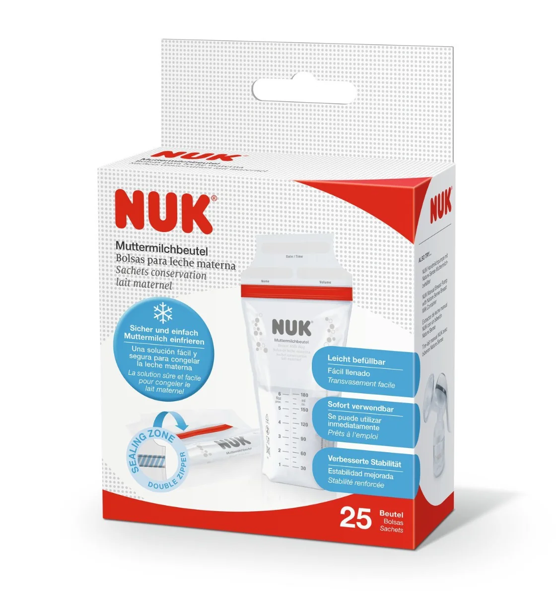 NUK Sáčky na mateřské mléko 25 ks