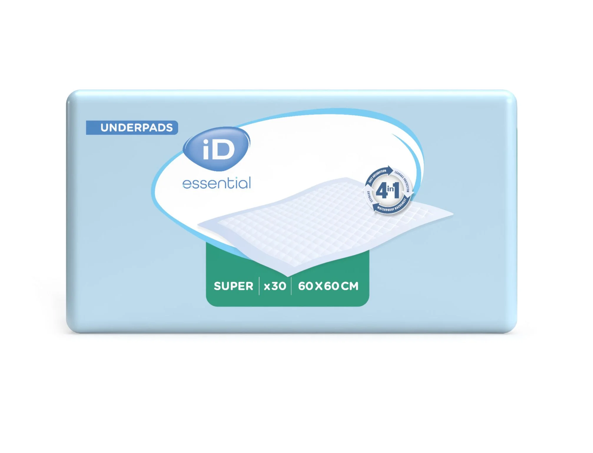 iD Essential Underpads Super 60 x 60 cm absorpční podložky 30 ks