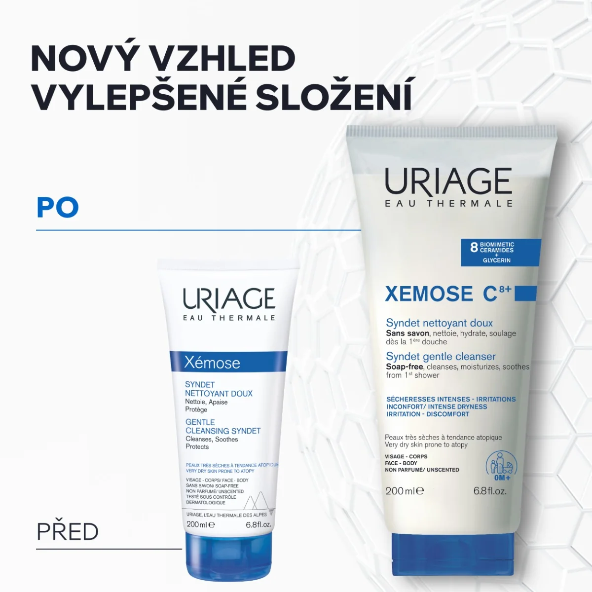 Uriage Xémose C8+ Mycí gel pro velmi suchou až atopickou pokožku 200 ml