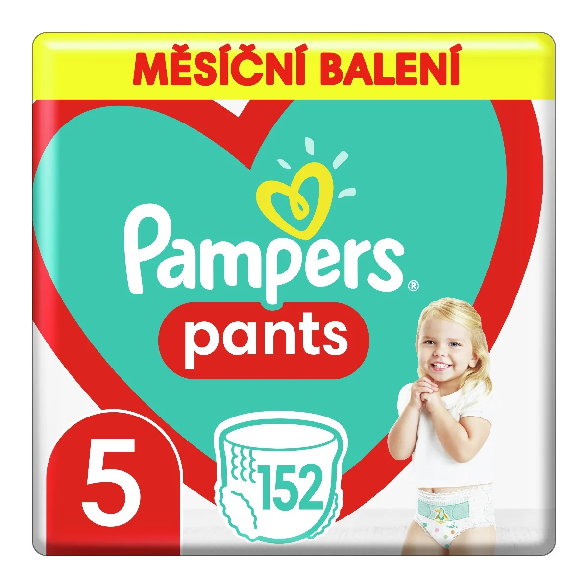 Pampers Pants vel. 5 Monthly Pack 12-17 kg plenkové kalhotky 152 ks