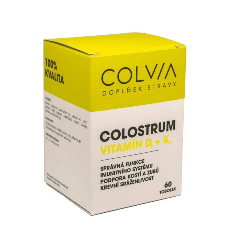 COLVIA Colostrum + vitamín D3 + K2 60 tobolek