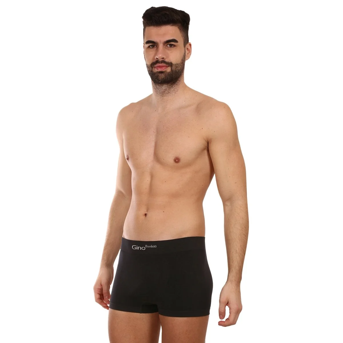 Gino Pánské boxerky bambusové bezešvé černé (53004) M