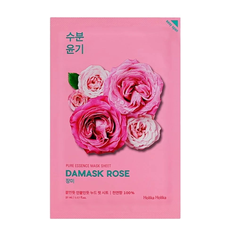 Holika Holika Pure Essence Damask Rose hydratační plátýnková maska 23 ml
